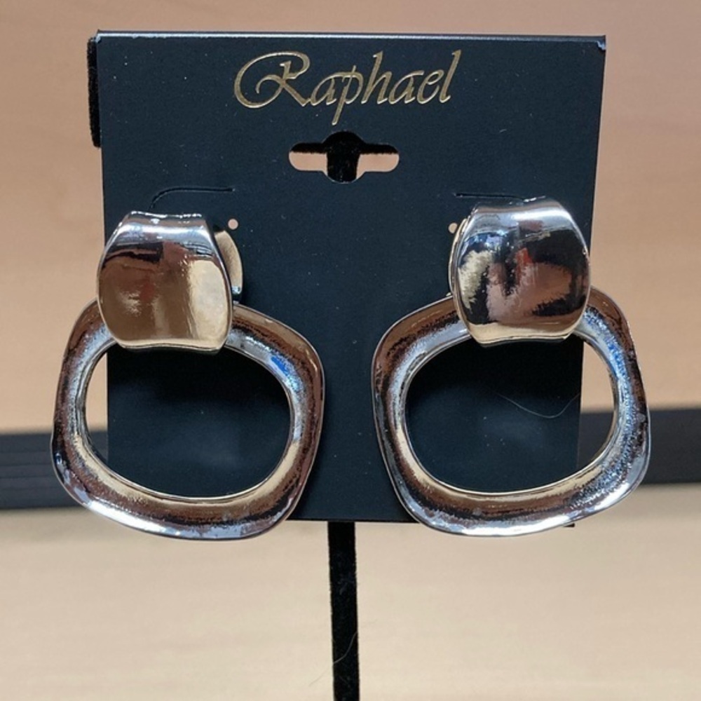 Raphael Silver and Gold Statement Earrings